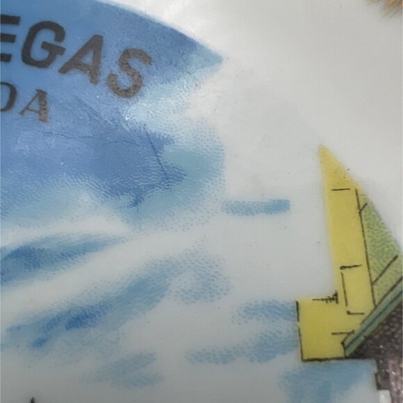Vintage Anco Las Vegas Nevada Collectible Plate Old Vegas Golden Nugget 7" Japan - Picture 4 of 5
